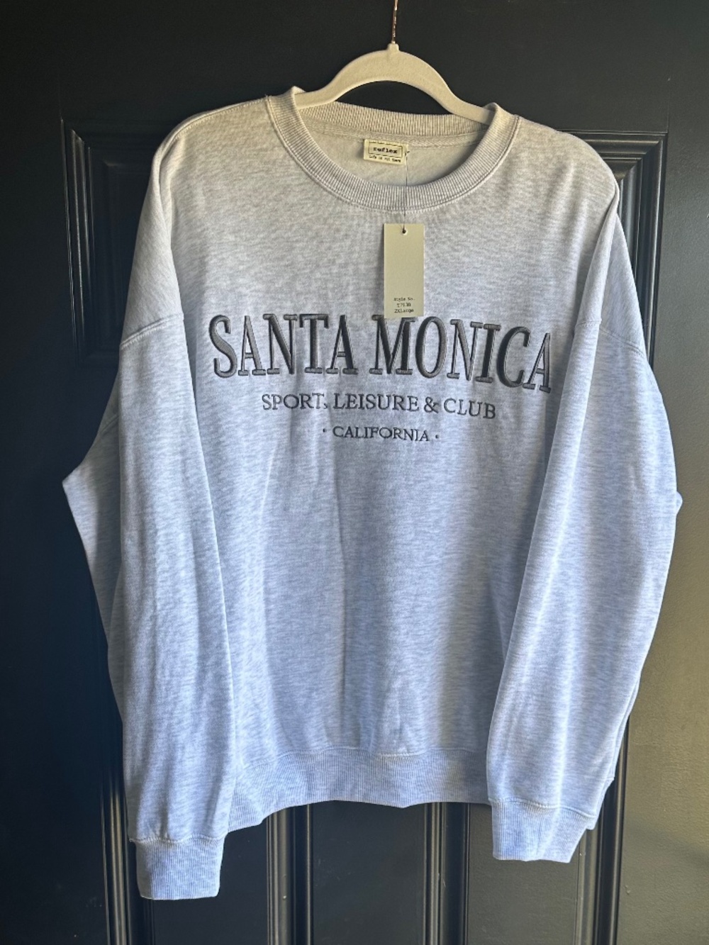 Reflex Crewneck Sweatshirt with Santa Monica embroidery detail